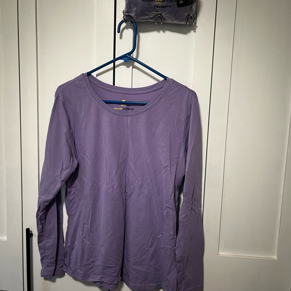 Purple Natural Uniforms Underscrub Shirt - Size XL (Set of 2)